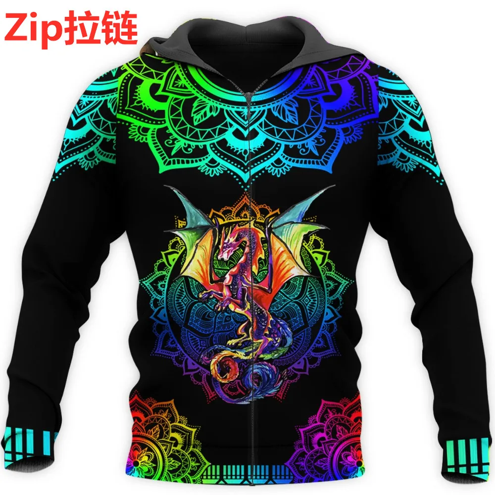 

Новинка 2020, мужская толстовка с 3D принтом дракона, модная повседневная толстовка унисекс, куртка на молнии в стиле хип-хоп, топы 2546