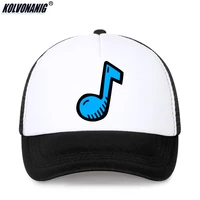 musical note funny print trucker cap for women mens unisex fashion rockn roll fans band hip hop snapback mesh caps dad hats