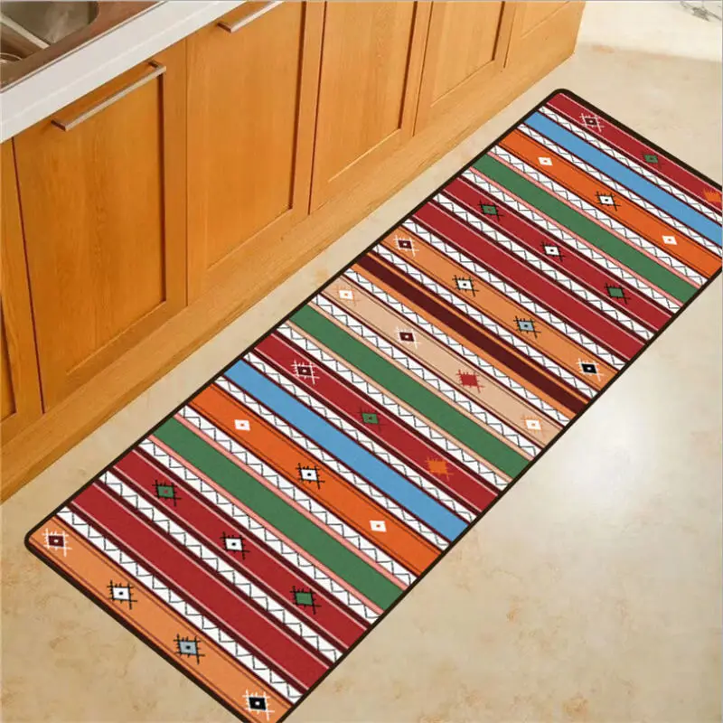 Красочный Полосатый дизайнерский кухонный коврик Bubble Kiss декоративный Домашний