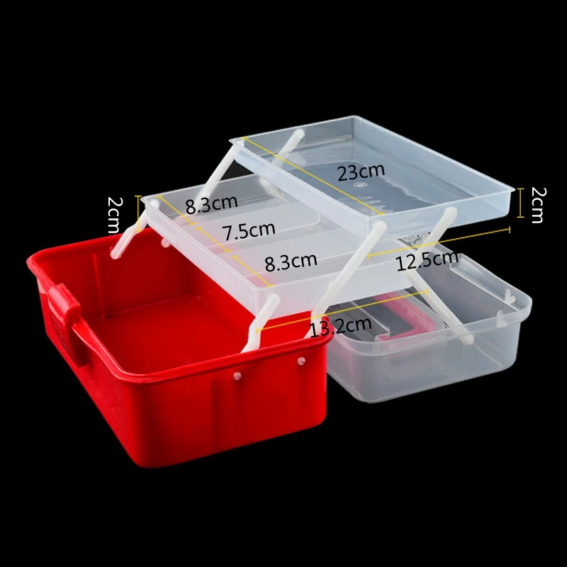 3-Layer Foldable Transparent Jewelry Box Food Container Folding Makeup Organizer Storage | Дом и сад