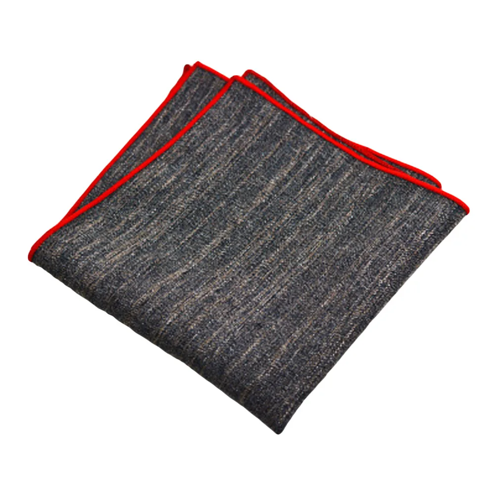 Мужские льняные хлопковые однотонные карманные квадратные носовые платки