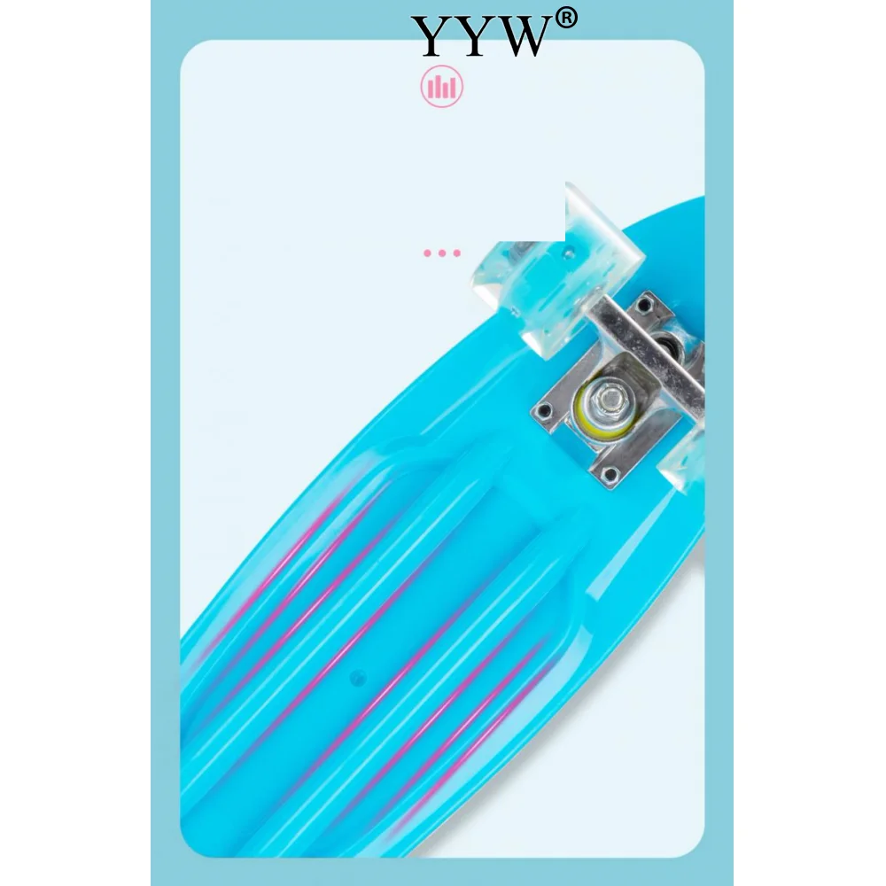 Ролик с подсветкой Скейтборд Мини Крейсер Доска один Kicktail пластиковый тротуар