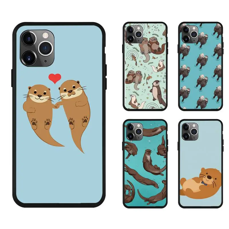 

Cute Cartoon Otter Phone Case For Iphone 5 5S SE 6 6s 7 8 plus X Xr XS 11 12 Mini Pro Max Cover Fundas Coque