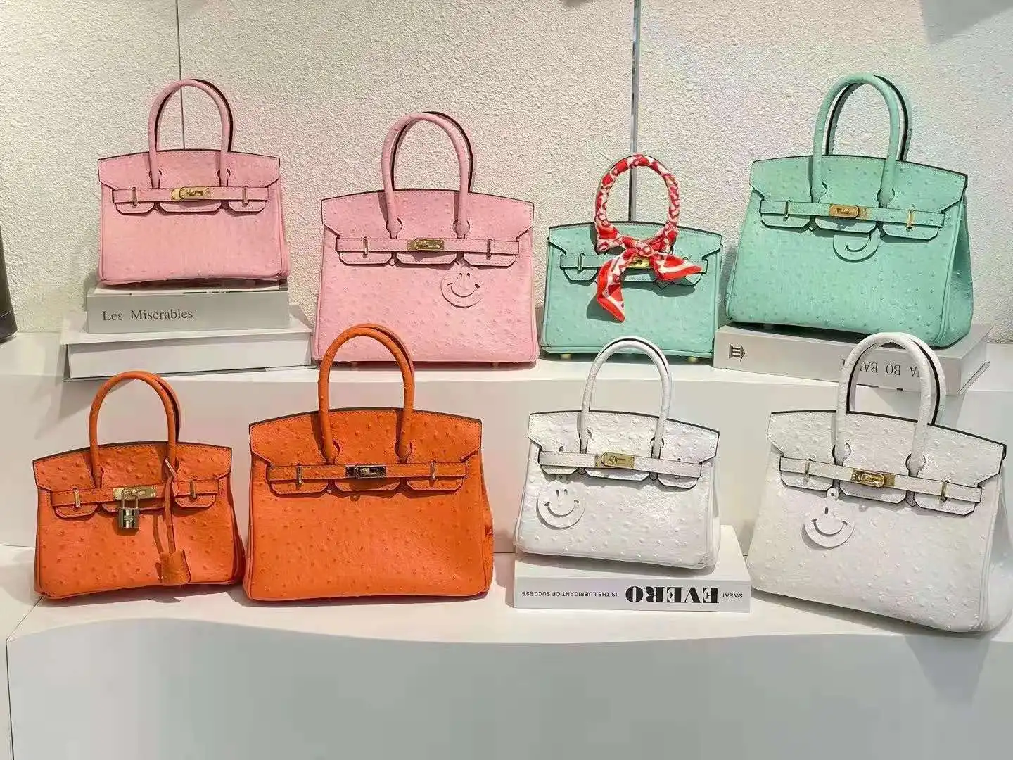 

Luxury Crocodile Pattern Leather Women Bag H Classic Fashion Lady BK Buckle Female Ostrich Tote Handbag Large Capacity Exotic