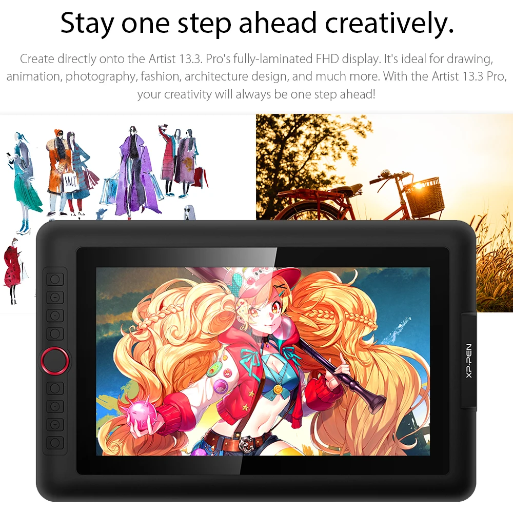 XP-Pen Artist13.3Pro Графический планшет для рисования графический монитор 13," ручка дисплей анимация искусство с наклонным без батареи Стилус(8192 уровень
