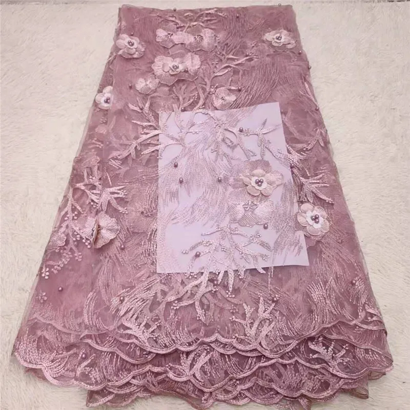 Нигерийское кружево серый 3d Цветы последние свадебные платья 2019 высокого