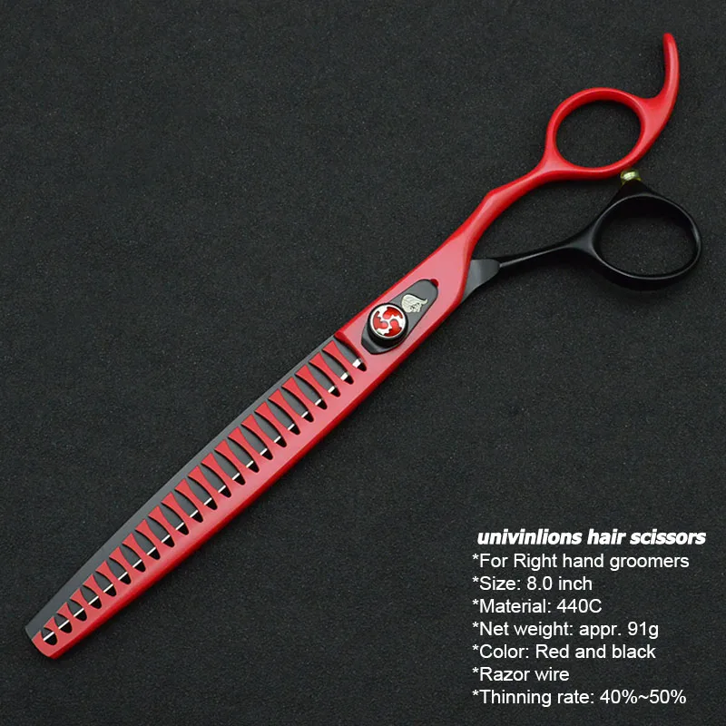 

8" Pet Dog Grooming Scissors Thinning Scissors Dog Grooming Shears Pet Cat Scissors Shark Teeth Cutting Barber Cutting Tools
