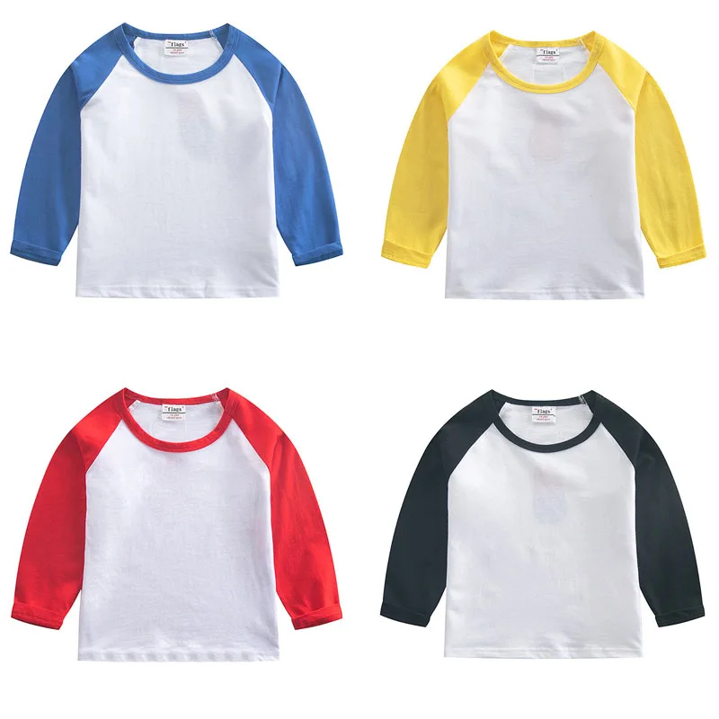 

Baby Boys T Shirt Babies' Simple Neutral Loose Leisure Top Childrens Long Sleeve Clothes Color Contrast For Girls Thin Clothing