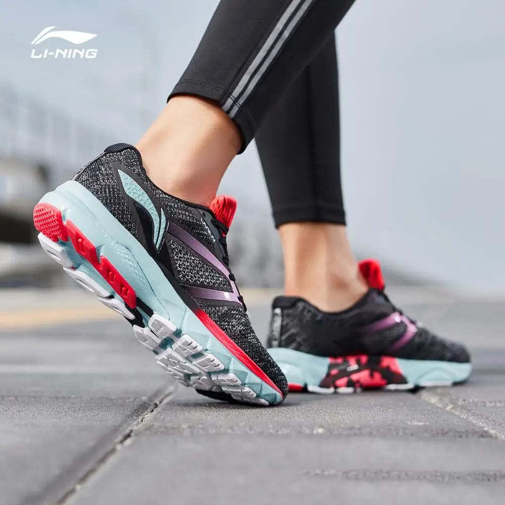 Li-Ning/Женские беговые кроссовки с амортизирующей подушкой, одноцветные спортивные кроссовки с дышащей подкладкой, кроссовки ARZN002 SAMJ18