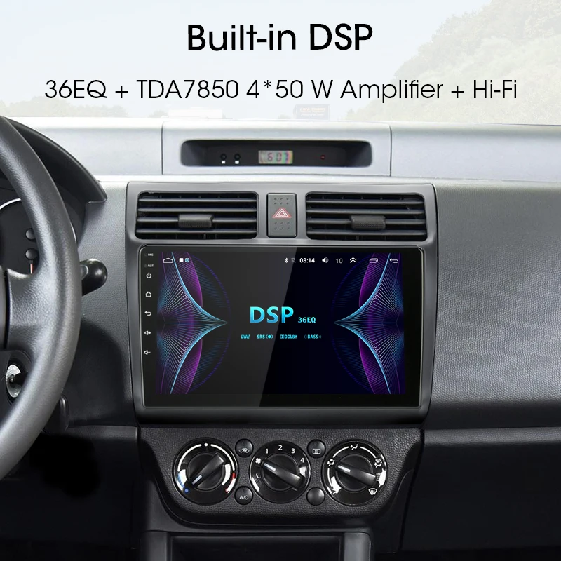 Jansite R9 10 &quotАвтомагнитола для Suzuki Swift 2005 2016 4G сеть Wifi Android 8 1 сенсорный экран