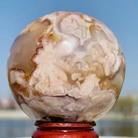 natural cherry blossom agate ball crystal ornament healing