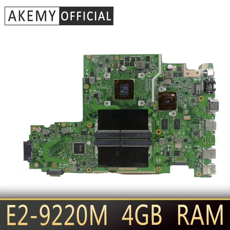 X542BP материнская плата для ноутбука ASUS X542B A580B K580B 100% тест 4 Гб RAM E2 9220M CPU|Материнские