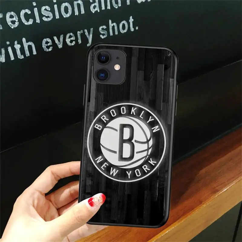 

Brooklyn Nets Black Phone Case For Iphone 5 5S SE 6 6s 7 8 plus X Xr XS 11 12 Mini Pro Max Cover Fundas Coque