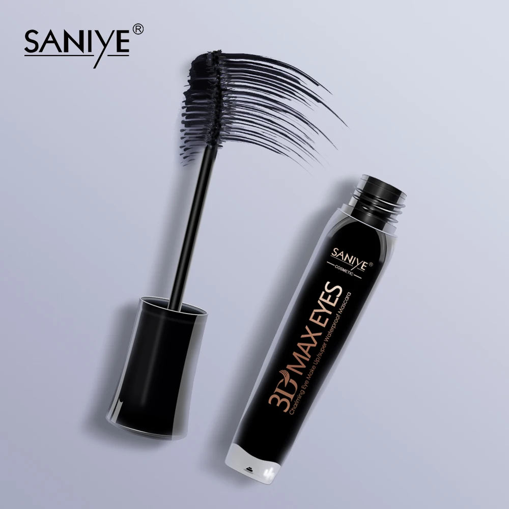 

SANIYE 3D Mascara Lengthening Black Lash Eyelash Extension Volume Curled Eye Lashes Brush Beauty Makeup Long-wearing Mascara
