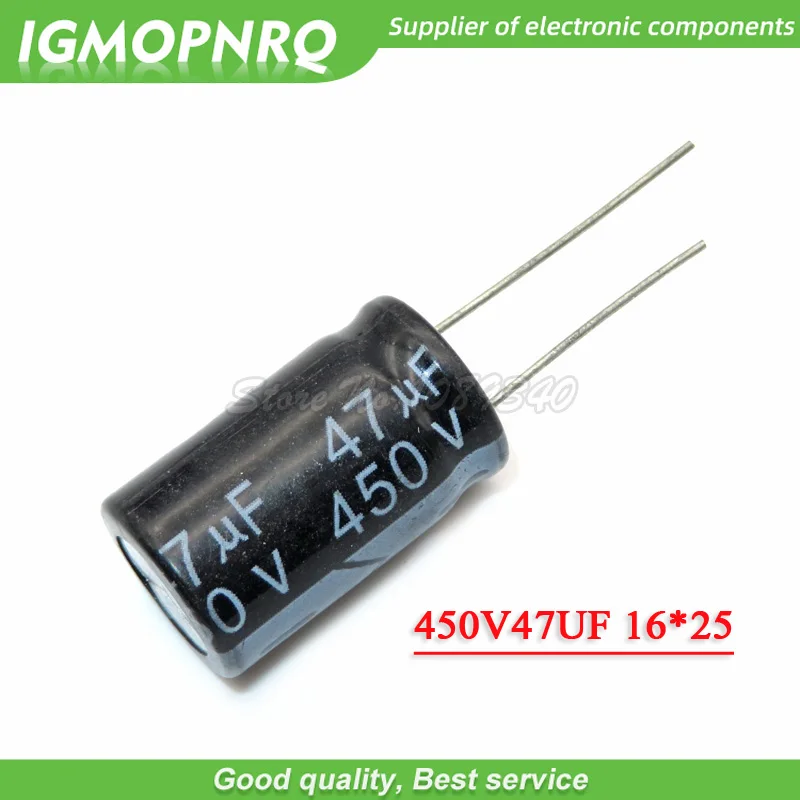5 шт. 450V47UF 16*25 мм, 47(Европа) мкФ 450V 16*25 Алюминий электролитический конденсатор с алюминиевой крышкой
