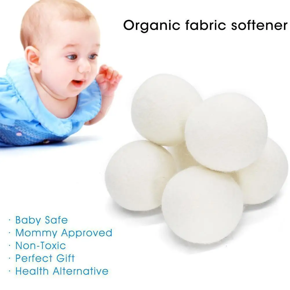 

Laundry Balls Reusable Wool Dryer Ball For Washing Cleaning Ball Tumble Softer Clothes Fabric Dryer Laundry S1W9