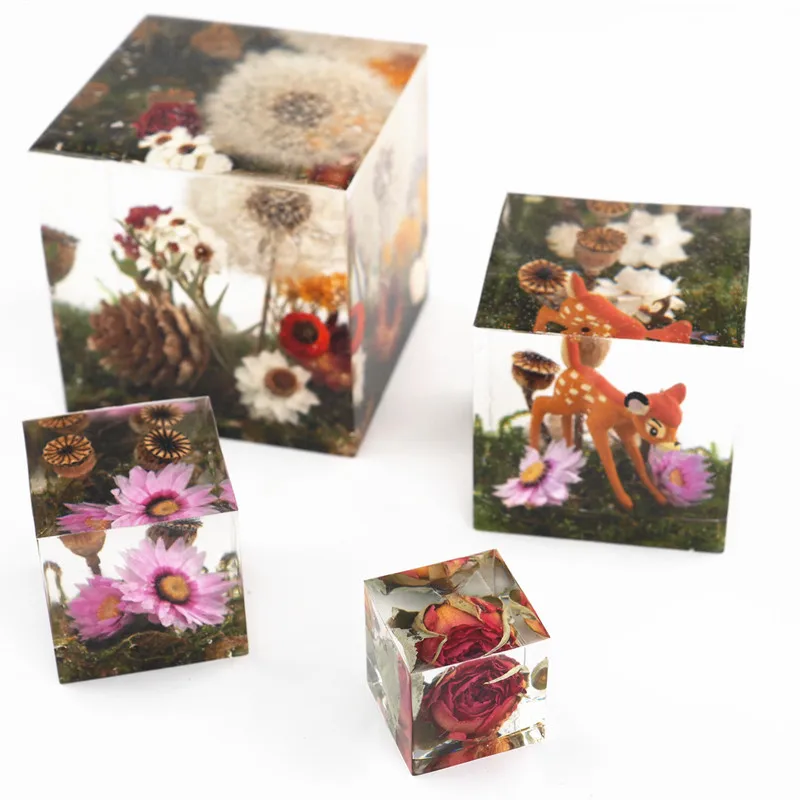 

3D Square Resin Silicone Mold Diy Handmade Crystal Glue UV Glue Micro-landscape Setting Material Mould Wholesale Drop Shipping