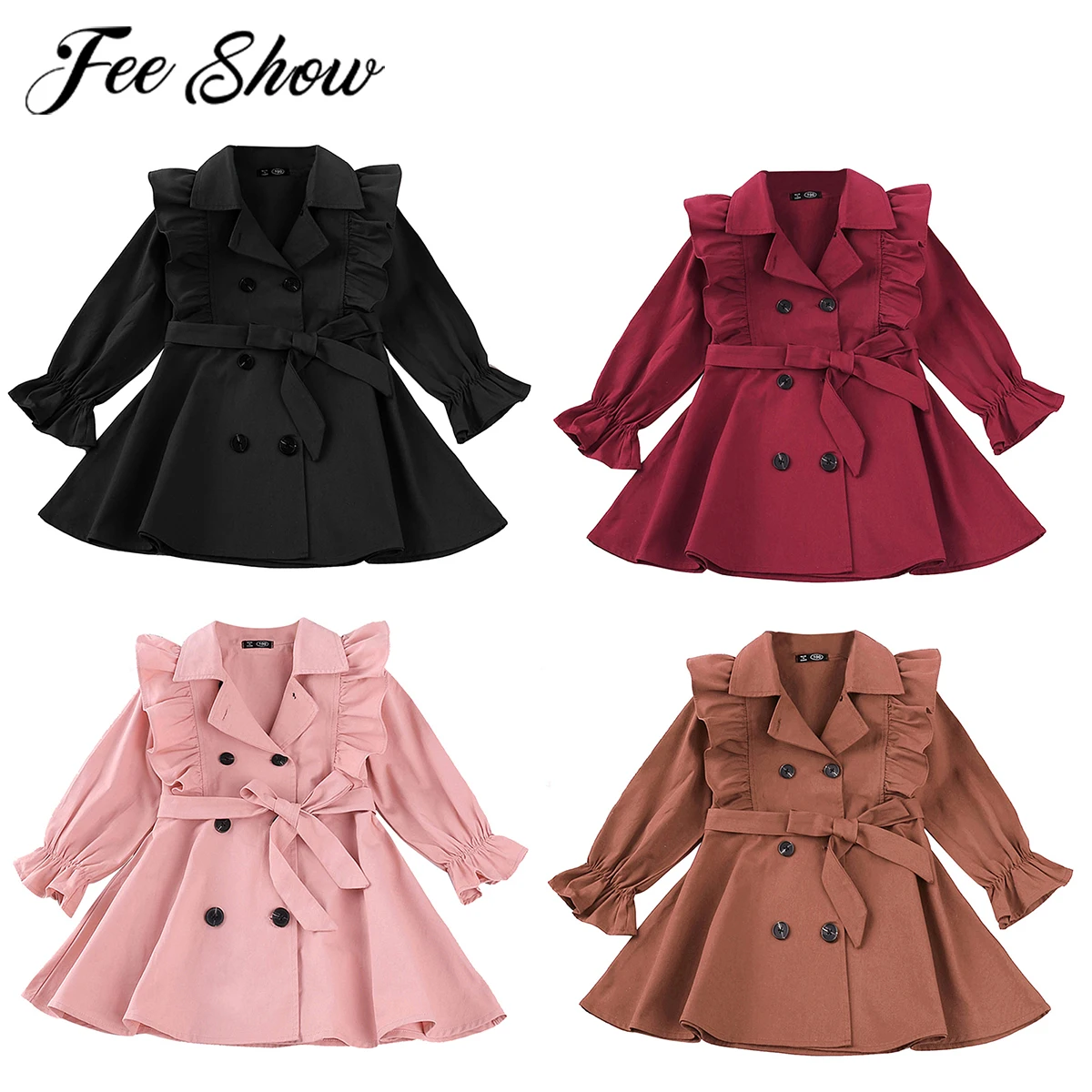 

Осенняя куртка с длинным рукавом для девочек от 12 до 5 лет