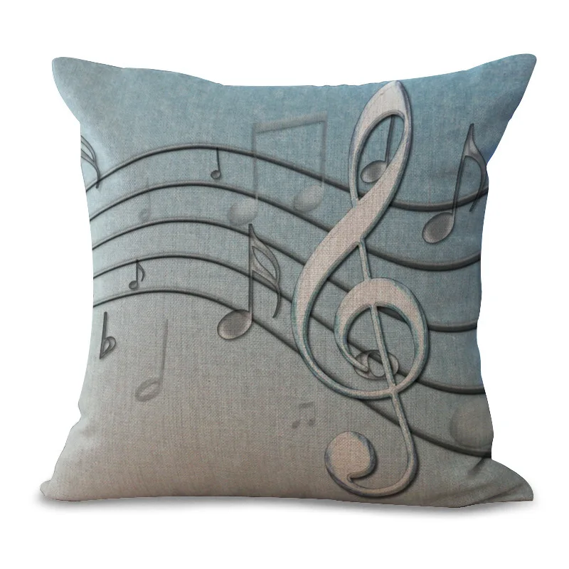 

Music Note Furniture Decoration Pillowcase Bay Window Pillowcase Car Decoration Waist Cushion Cover Wholesale
