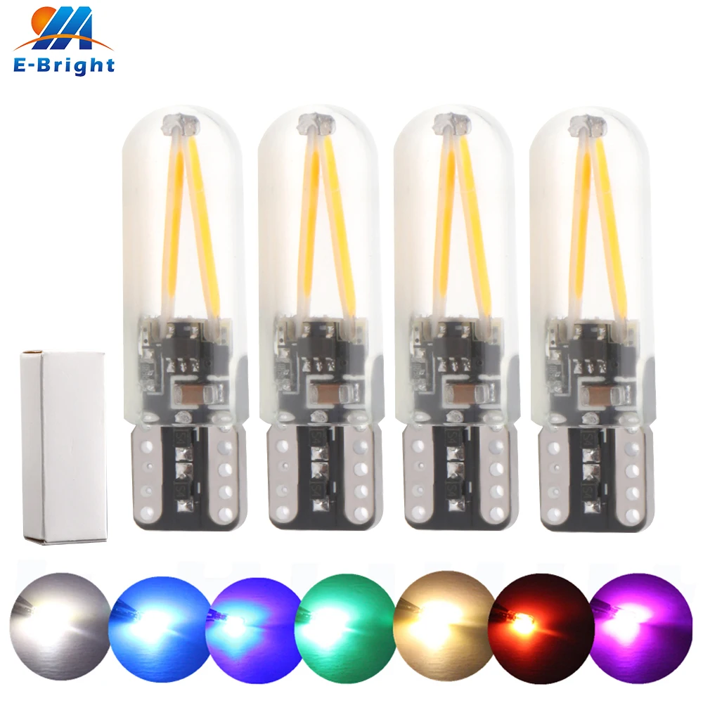 Стеклянсветодиодный Светодиодная лампа 4x9 30 в w5w T10 COB SMD габаритные огни белый