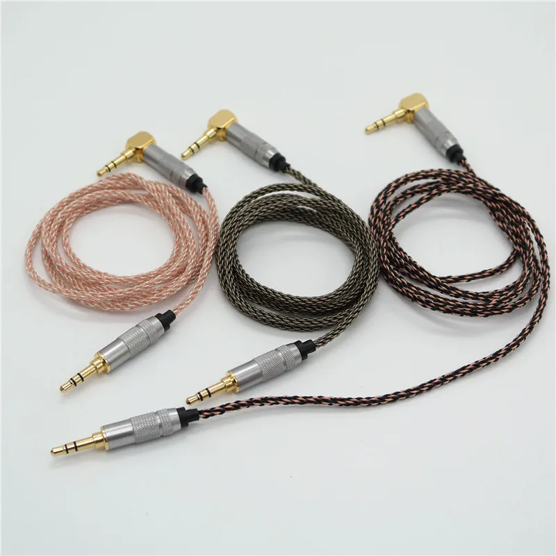 

3.5 Male To Male 8-strand Silver-plated AUX Audio Cable, Car Audio Connection Cable, Head-to-record Cable Headphone Cable