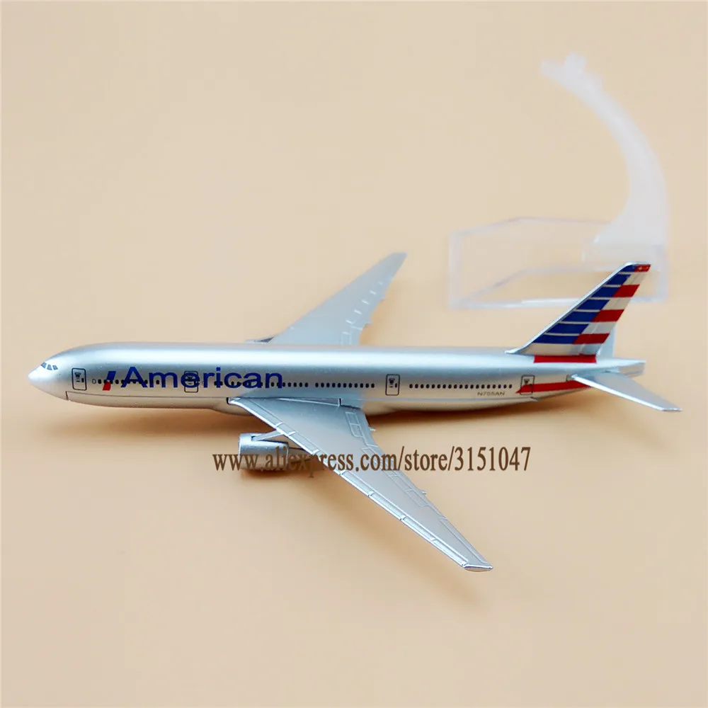 16 см Air American AA Boeing 777 B777 Airlines модель самолета из сплава металла литья под давлением