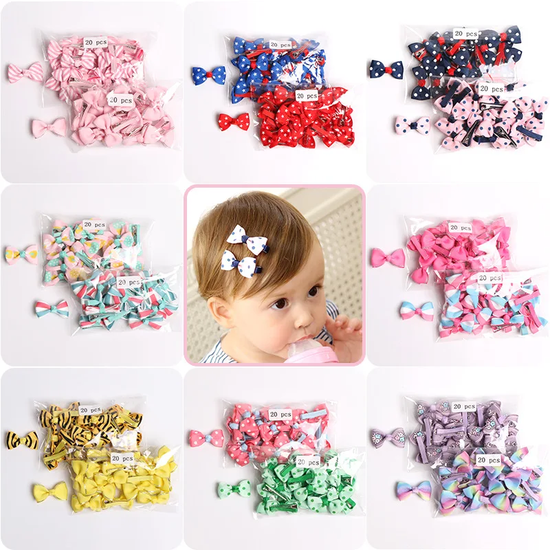 CN 40 шт./пакет мини милые заколки с леопардовым принтом в горошек BB Одежда