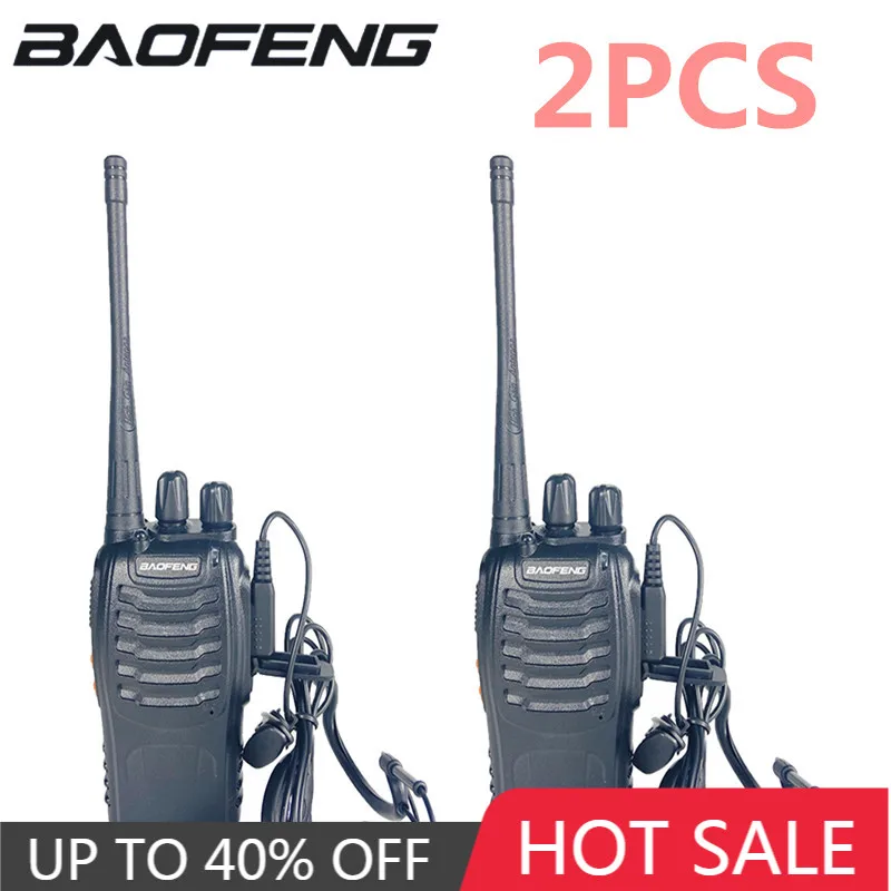 

Baofeng BF-888S 888 Walkie Talkie 5W Two Way Portable CB Ham Radio UHF 400-470MHz Comunicator Transceiver for Hunting Camping