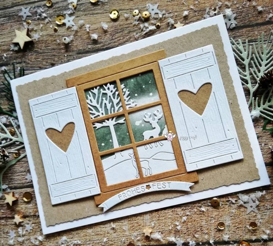 Ремесла Mmao металлические стальные Вырубные штампы 2021 новинка дерево олень склон