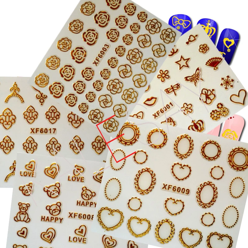 2019 новые очаровательные наклейки для ногтей s самоклеящиеся Стикеры брендовый