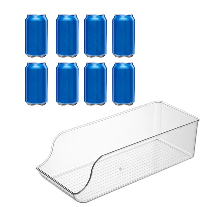 

Refrigerator Organizer Fridge Bins for Freezer Kitchen Countertops Cabinets Can Dispenser Clear Food Pantry Storage