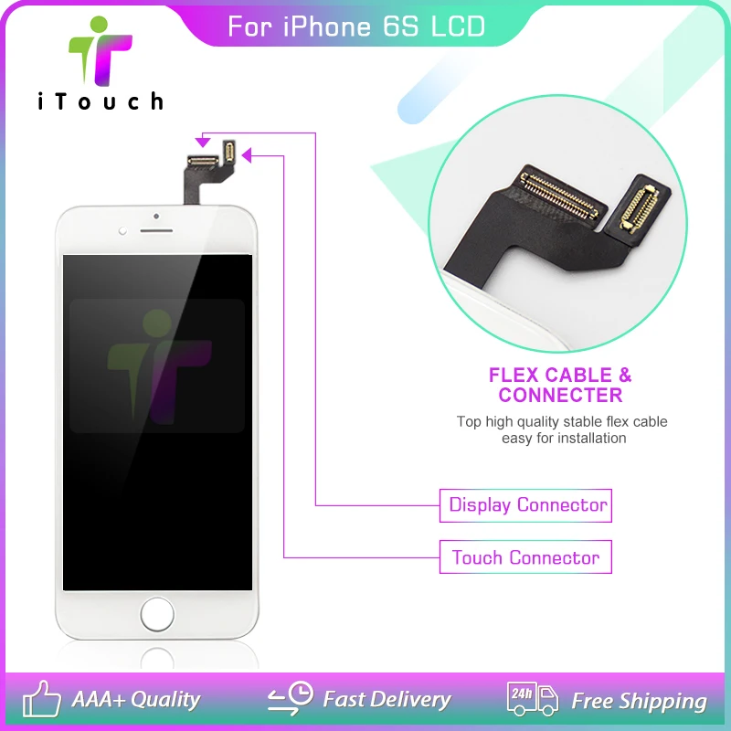 AAA Качество 4 7 дюймов объектив дисплей для iPhone 6S ЖК-кодирующий преобразователь