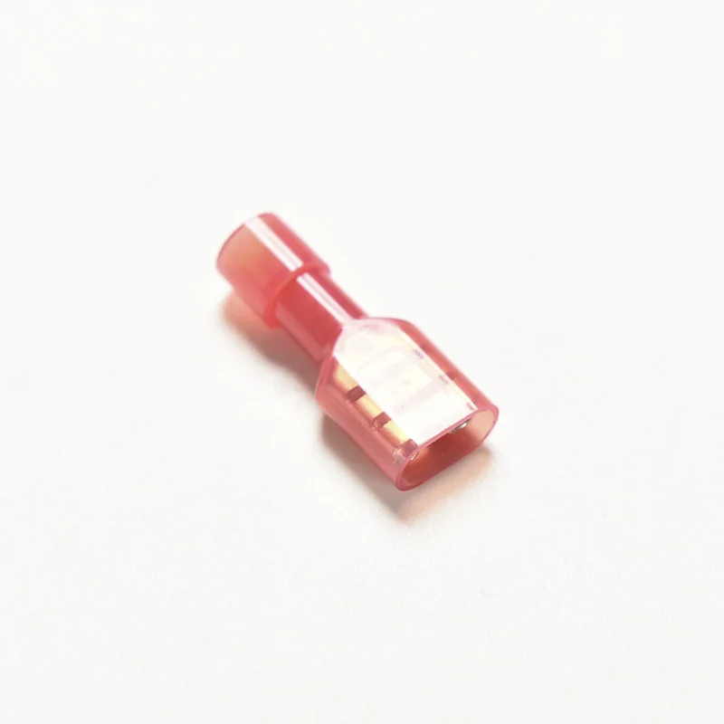 

50pcs Red Female Insulated Electric Connector Crimp Bullet terminal for 22~16 AWG,Audio Wiring