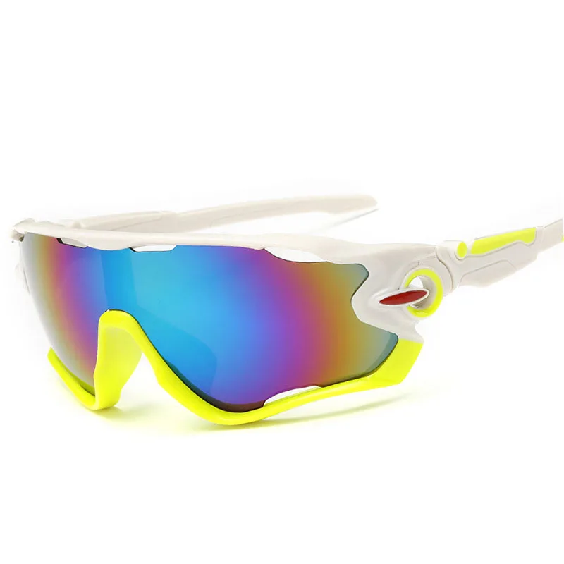 White green Очки для пеших прогулок uv400 спортивные очки для стрельбы альпинистские горные солнцезащитные очки Уход за глазами солнцезащитные очки 6 цветов - Цвет: White green