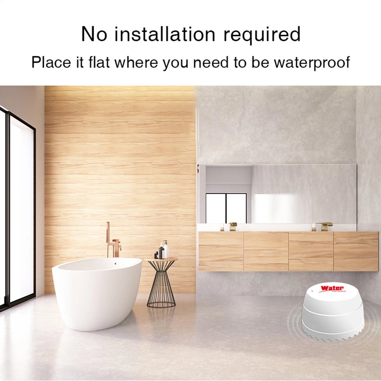 

WIFI Water Leak Sensor Water Leakage Intrusion Detector Alert Water Level Overflow Alarm Tuya Smart Life App Remote Control