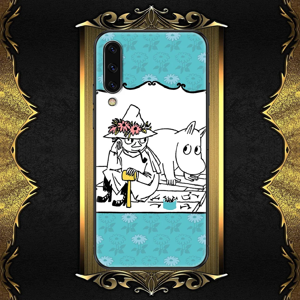 

Hippo Cartoon moomines Phone case For Samsung Galaxy A 3 5 7 8 10 20 21 30 40 50 51 70 71 E S 2016 2018 4G black 3D back fashion