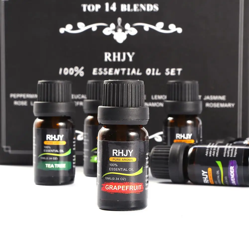 100% натуральные эфирные масла набор 10 мл для увлажнителя водорастворимый аромат