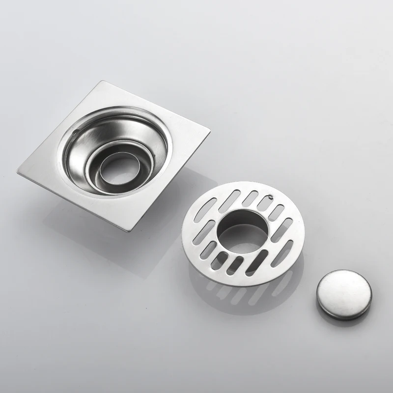Квадратные напольные решетки из нержавеющей стали стоки для ванной и кухни