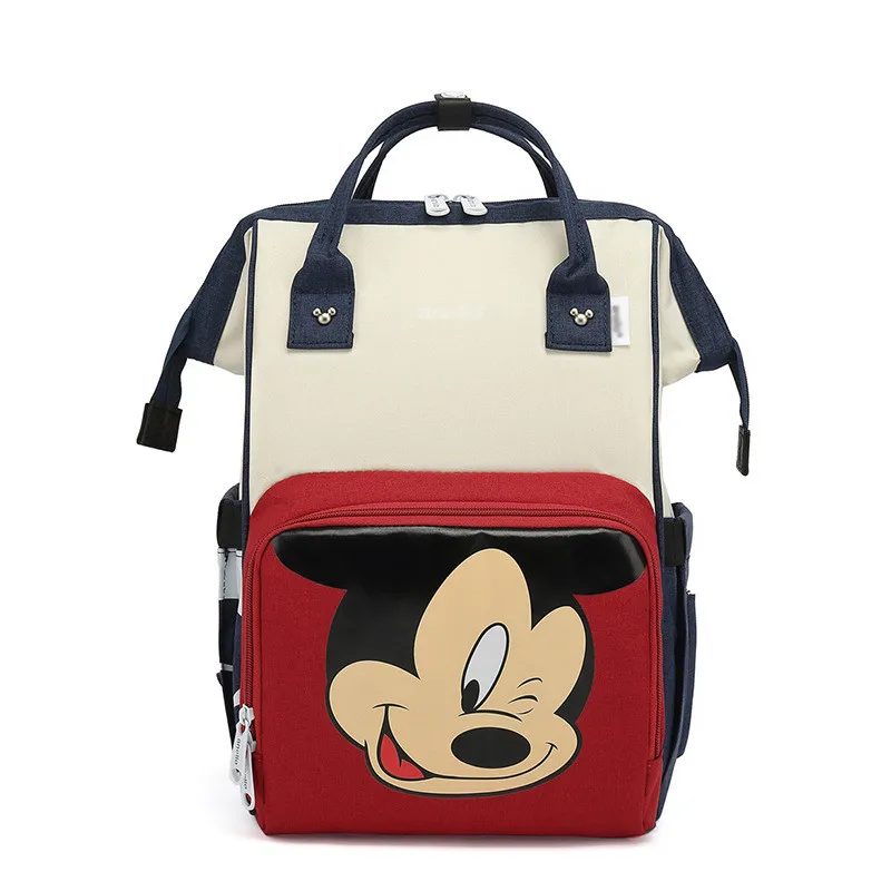 

Сумка для подгузников Disney с Микки Маусом, рюкзак для мам, изоляционные мешки для бутылок, вместительные дорожные сумки из ткани Оксфорд для ...