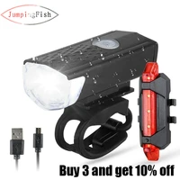 usb rechargeable bike light mtb bicycle front back rear taillight cycling safety warning light waterproof bicycle lamp flashligh