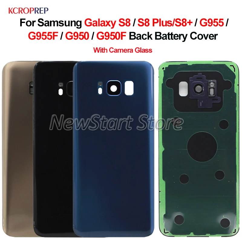 Крышка батарейного отсека для Samsung Galaxy S8 Plus + Задняя стеклянная крышка корпус G955