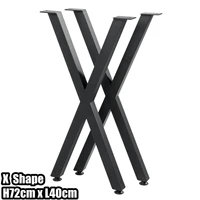 wrought iron table legs metal x shape frame home furniture legs coffee table desk stand feet anti scratch floor pads meubles