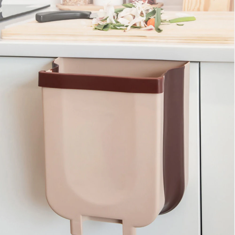 Настенное складное мусорное ведро кухонный шкаф дверь шкафа подвесная мусорная