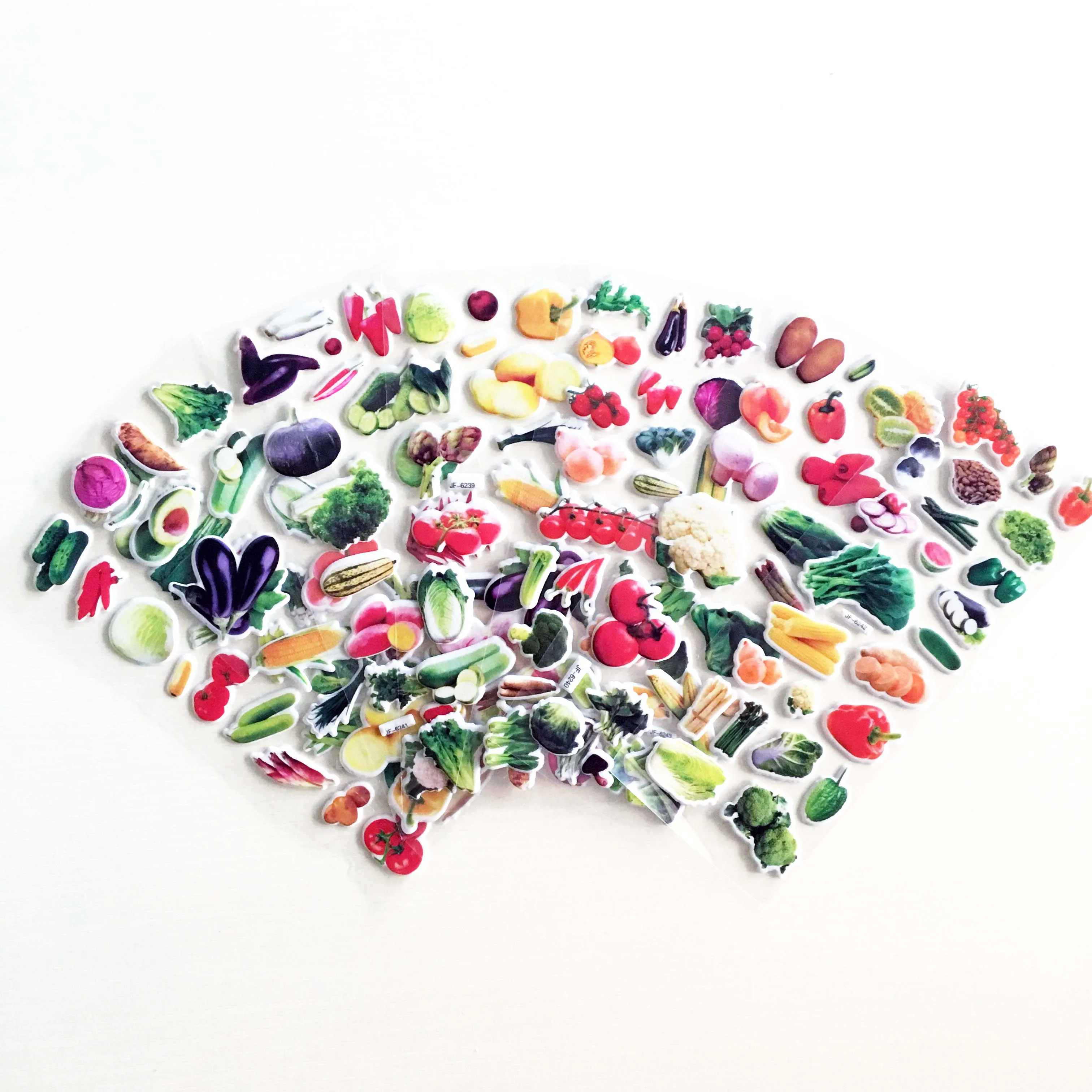 6 шт 3D наклейки овощи детская одежда для мальчиков и девочек ПВХ пузырчатые