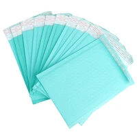 hot sale 10pcs usable space teal poly bubble mailer envelopes padded mailing bag self sealing packing bags 180x230mm