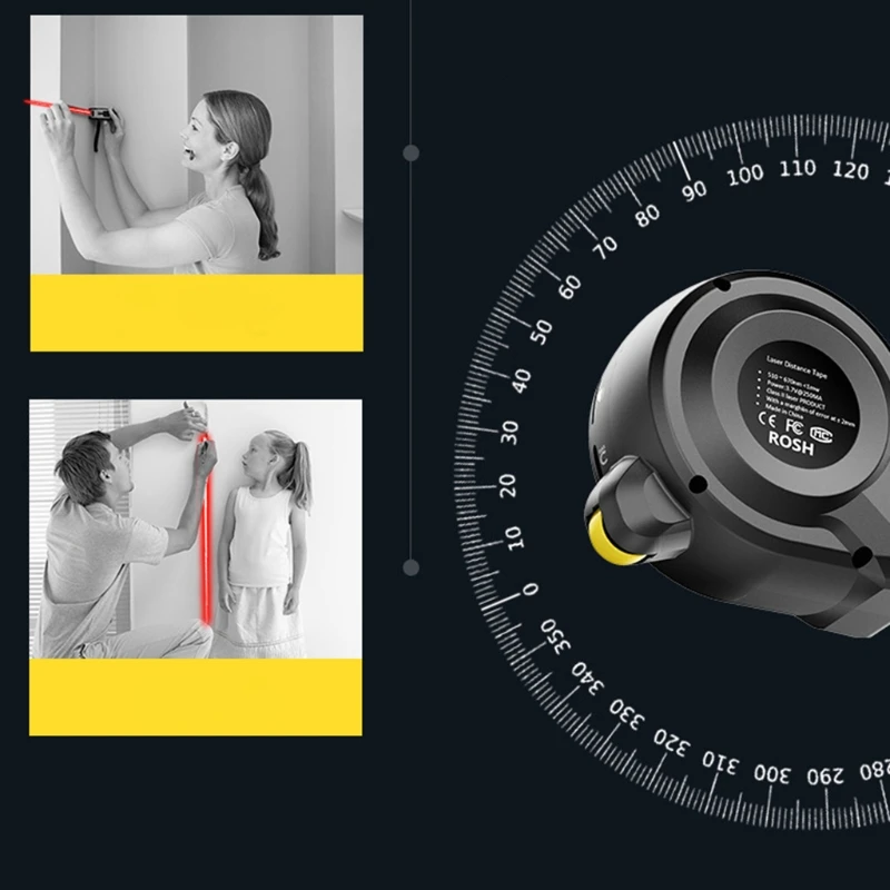 3 в 1 с инфракрасными датчиками лазерная рулетка дальномер 40 м + 5 100 круговой ролик