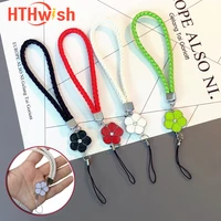 mobile phone strap smart phone key holder ring flower lanyard phone accessory cord phone hand rope keychain cell phone pendant