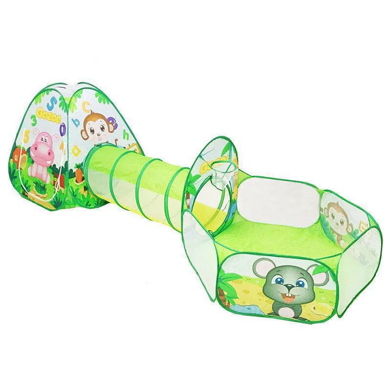 Портативный бассейн трубки вигвама для маленьких детей (3 в 1 большой Всплывающий