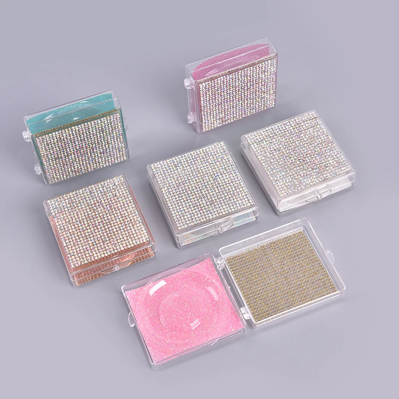 Квадратная коробка для упаковки накладных ресниц объемная норковая хранения 1