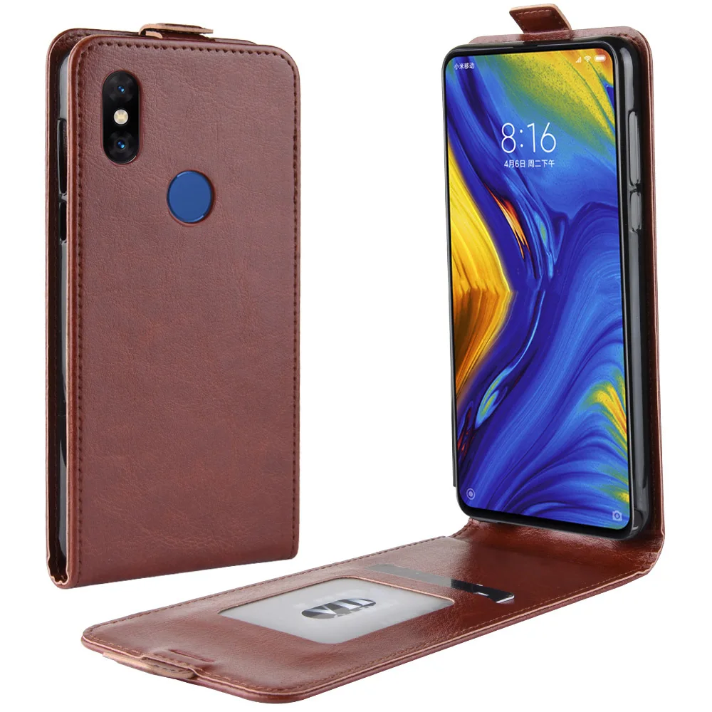 Магнитный кожаный флип чехол в стиле ретро с отделениями для карт Xiaomi Play Mix 3 Mi 9